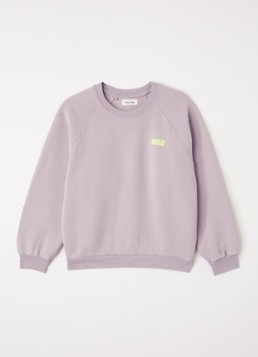 American Vintage Meisjes Izubird sweater met logo in de kleur Neonroze, maat: 134