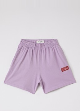 American Vintage Meisjes Gixy loose fit korte broek met logo in de kleur Paars, maat: 5Y = 110