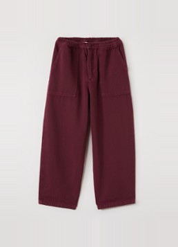 American Vintage Meisjes Loose fit broek met steekzakken in de kleur Bordeauxrood, maat: 5Y = 110