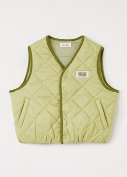 American Vintage Meisjes Yupibam bodywarmer met quilt patroon in de kleur Lime, maat: XL
