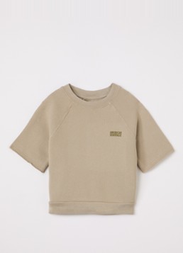 American Vintage Dames Izubird sweater met logo in de kleur Khaki, maat: 13Y=158