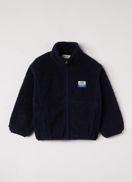 American Vintage Jongens Hoktown vest van teddy met logo in de kleur Donkerblauw, maat: 5Y=110