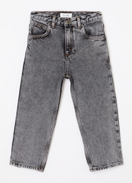 American Vintage Jongens Yopday straight leg jeans met gekleurde wassing in de kleur Antraciet, maat: 158