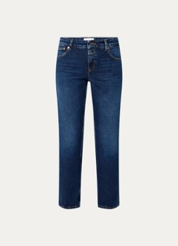 CLOSED Dames Junna high waist straight leg jeans met donkere wassing in de kleur Indigo