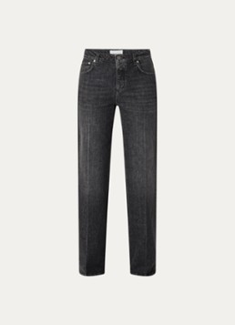 CLOSED Dames Gillan mid waist straight leg jeans met gekleurde wassing in de kleur Donkergrijs