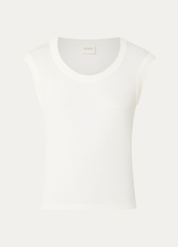CLOSED Dames Tanktop met ronde hals in de kleur Gebroken wit