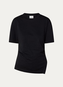 CLOSED Dames T-shirt met logoborduring in de kleur Zwart