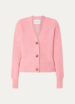 CLOSED Dames Grofgebreid vest in alpaca wolblend in de kleur Roze