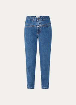 CLOSED Dames Pedal Pusher high waist tapered jeans met medium wassing in de kleur Indigo