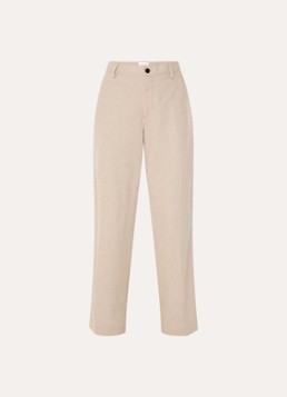 CLOSED Dames Wrenna high waist straight fit pantalon van wol met steekzakken in de kleur Beige