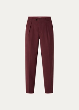 CLOSED Dames Mawson mid waist loose fit pantalon in scheerwolblend in de kleur Bordeauxrood