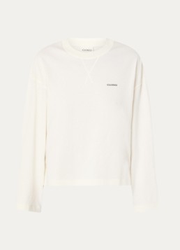 CLOSED Dames Longsleeve met logo in de kleur Creme