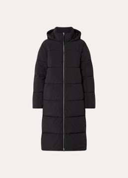 CLOSED Dames Puffer jas met capuchon en ritszakken in de kleur Zwart