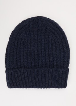 CLOSED Dames Grofgebreide muts in alpaca wolblend in de kleur Zwart