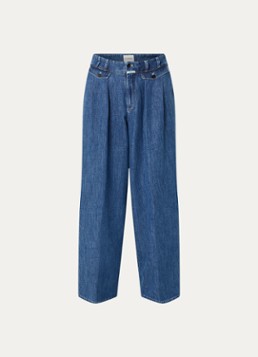CLOSED Dames High waist wide fit palazzobroek met medium wassing in de kleur Indigo