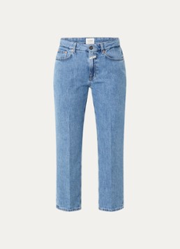 CLOSED Dames Milo mid waist tapered fit jeans met lichte wassing in de kleur Indigo