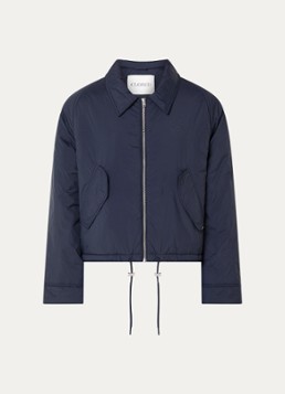 CLOSED Dames Gewatteerd bomberjack met klepzakken en trekkoord in de kleur Donkerblauw