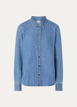 CLOSED Dames Blouse van denim in de kleur Blauw