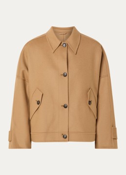 CLOSED Dames Jack in scheerwolblend met klepzakken in de kleur Camel