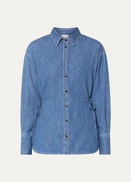 CLOSED Dames Blouse van denim met ceintuur in de kleur Indigo