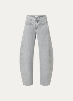 CLOSED Dames Tori-X high waist wide leg jeans met gekleurde wassing in de kleur Grijs