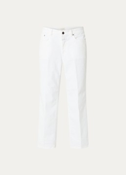 CLOSED Dames Milo mid waist straight fit cropped jeans met gekleurde wassing in de kleur Wit
