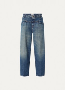 CLOSED Dames Stover-x high waist wide fit jeans met medium wassing in de kleur Indigo