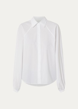 CLOSED Dames Blouse met ballonmouw in de kleur Wit