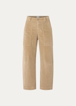 CLOSED Dames Rhannon mid waist wide fit broek met steekzakken in de kleur Beige