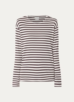 CLOSED Dames Longsleeve met streepprint in de kleur Cinder brown-918