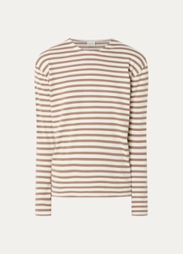 CLOSED Dames Longsleeve met streepprint in de kleur Bruin