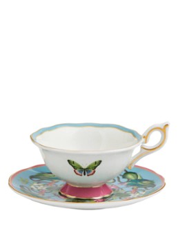 Wedgwood Wonderlust Menagerie kop en schotel 15 cl Lichtblauw - Deal
