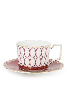 Wedgwood Renaissance Red espressokopje en schotel 7 cl Rood - Deal