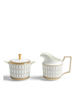 Wedgwood Renaissance Grey suikerpotje en melkkannetje 2-delig Wit - Deal