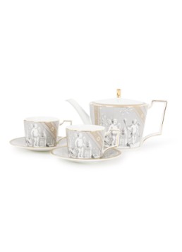 Wedgwood Renaissance Grey theeset 3-delig in geschenkdoos Grijs - Deal