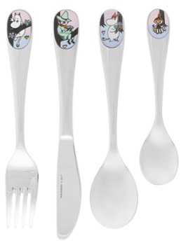 Arabia Moomin Friends Forever kinderbestek 4-delig Zilver - Deal