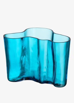 Iittala Alvar Aalto vaas 14 cm Blauw