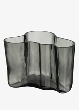 Iittala Alvar Aalto vaas 14 cm Donkergrijs