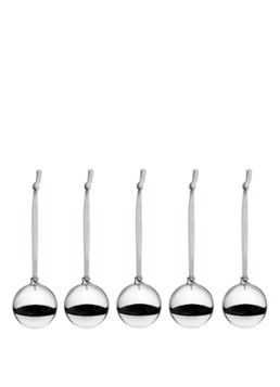 Iittala Kerstbal 4 cm set van 5 Zilver - Deal