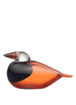 Iittala Queenfisher vogel van glas 15,5 x 7 cm Oranje - Deal