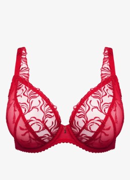 PrimaDonna Dames Solisse plunge bh met borduring in de kleur Rood