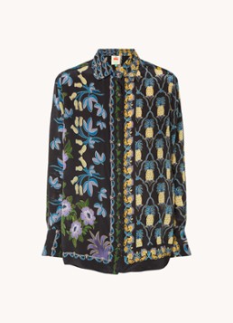 Farm Rio Dames Garden blouse met print in de kleur Zwart