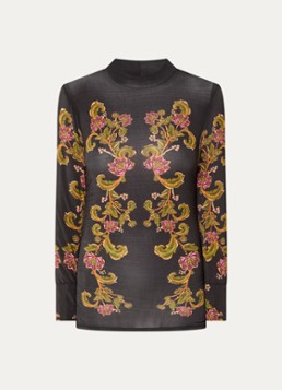 Farm Rio Dames Ravenala top met bloemenprint in de kleur Zwart