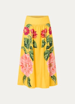 Farm Rio Dames Spring Awakening maxi rok met bloemenprint in de kleur Geel