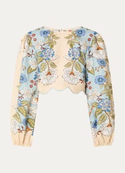 Farm Rio Dames Garden tuniek met print in de kleur Vanillegeel