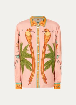 Farm Rio Dames Birds blouse met print in de kleur Oranje