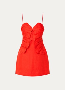 Farm Rio Dames Mini jurk van linnen in de kleur Rood