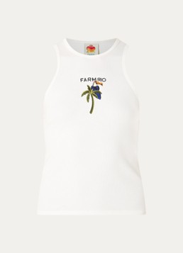 Farm Rio Dames Tucanissimo tanktop met print in de kleur Gebroken wit