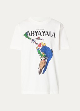 Farm Rio Dames Abya T-shirt met print in de kleur Gebroken wit