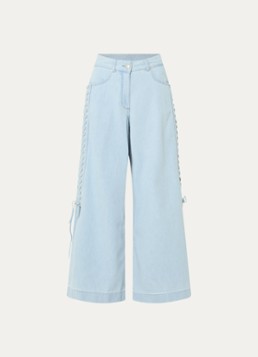 Farm Rio Dames High waist wide fit jeans met lichte wassing in de kleur Indigo